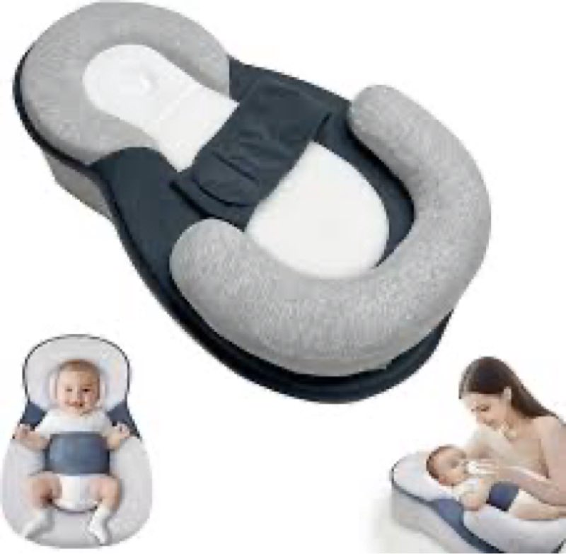 Baby Lounger Pillow for Infant Support Cushion Reflux Breastfeeding Pillow, Bottle Feeding, Tummy Ti