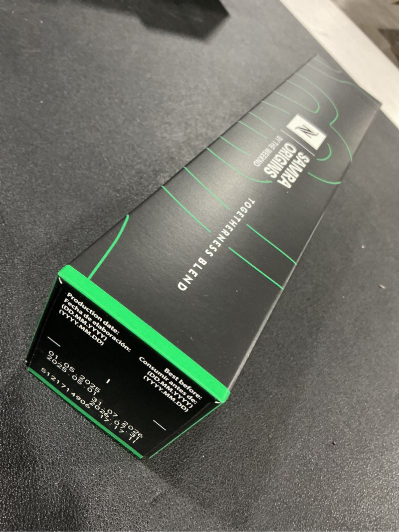 Condition photo showing New/Like New for Nespresso I Samra Origins by The Weeknd Vertuo Togetherness Blend, Double Espresso, Light Roast, 20-Count Coffee Pods, Brews 2.7 fl. Oz.