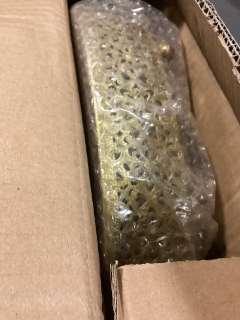 Condition photo showing Good Condition for Wenqik 3 Pcs Cake Stand 16'' 14'' 12'' Round Metal Cake Stand Bases Display Holder Cookies Fruit Serving Tray Candy Display Plate Cupcake Dessert Pastry Riser for Wedding Birthday Party(Gold) Gold Bright Style