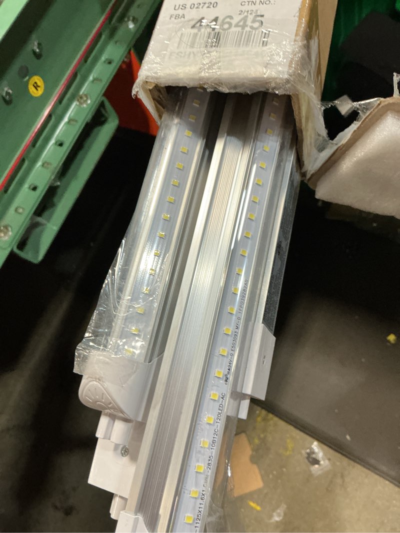 Condition photo showing Good Condition for shopled 4ft led shop light, 40w 5500lm 6000k cool white, v shape, linkable t8 led tube lights 4ft, 4 foot shop lights for workshop, plug and play, 4 pack 4ft-4pack