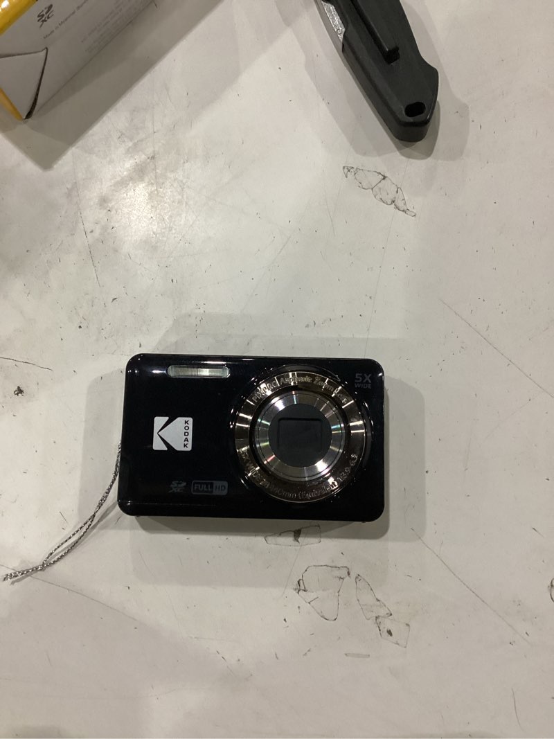Condition photo showing As Is for not tested ****kodak pixpro fz55-bk 16mp cmos sensor digital camera 5x optical zoom 28mm wide angle 1080p full hd video 2.7\" lcd vlogging camera (black)