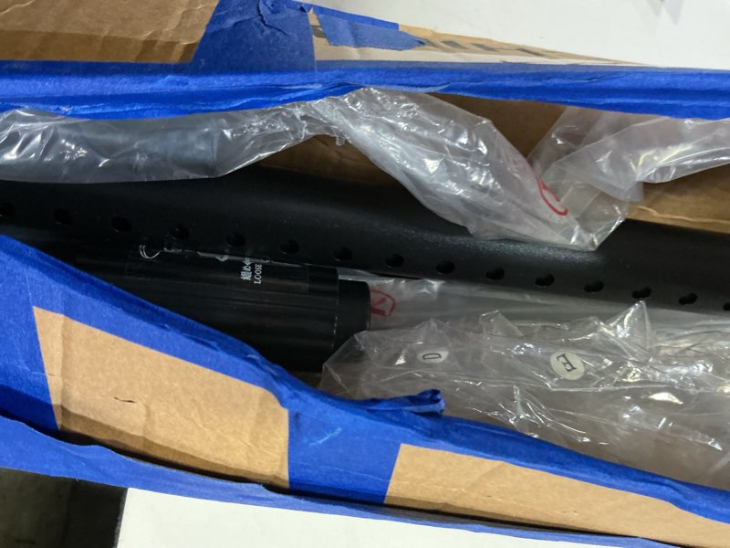 Condition photo showing As Is for Tension Curtain Rod 51-128 Inch (4.25-10.5Ft), ZOCONE Shower Curtain Rod No Drilling for Bathroom, Outdoor Curtain Rods for Patio, Heavy Duty Long Curtain Rods for Window Room Divider Closet Rod Black Black 51-128 Inches