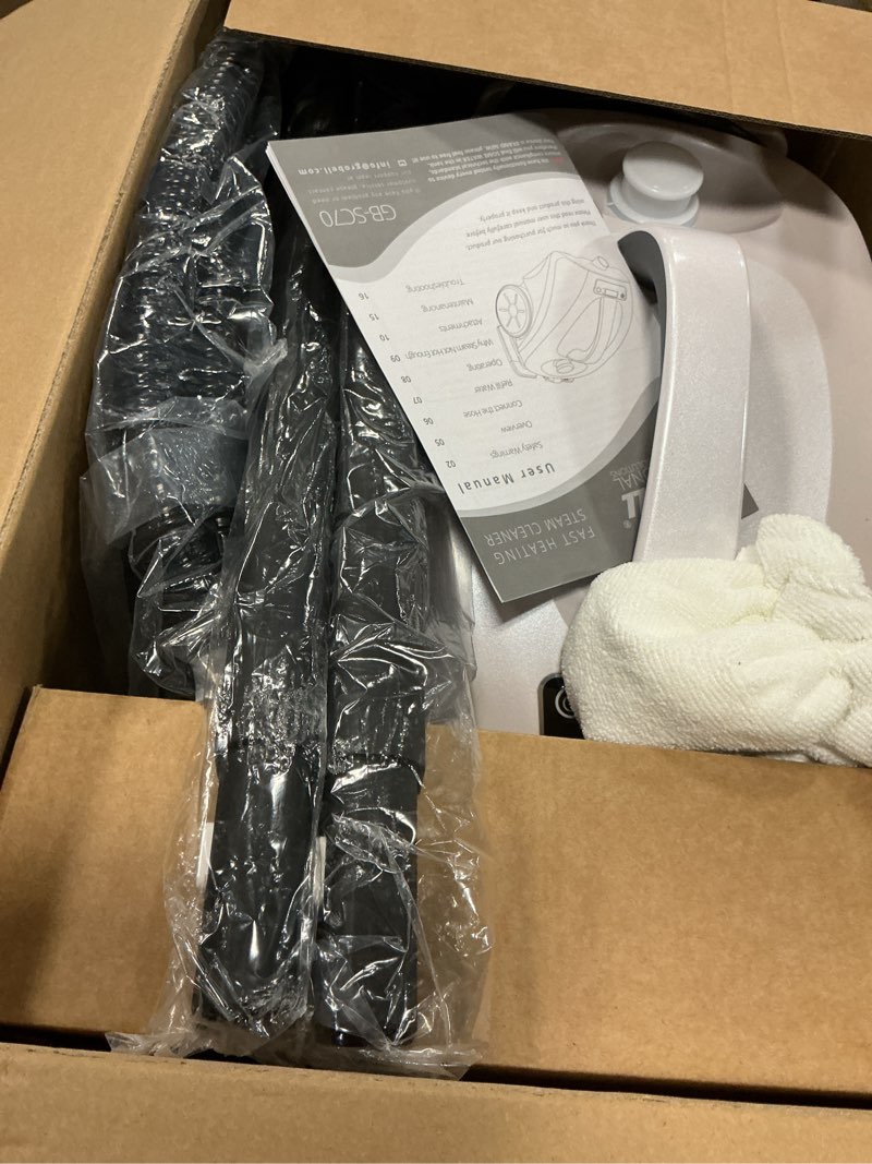 Condition photo showing Good Condition for Steam Cleaner: 40s Fast Heating-0.66Gal (2.5L) Large Tank-21 PCS Kit-No Cooling-Refill Anytime-Detachable Hose Multi Portable Steamer Mop for Home Car Bed Furniture Tile Grout Floor Cleaning White