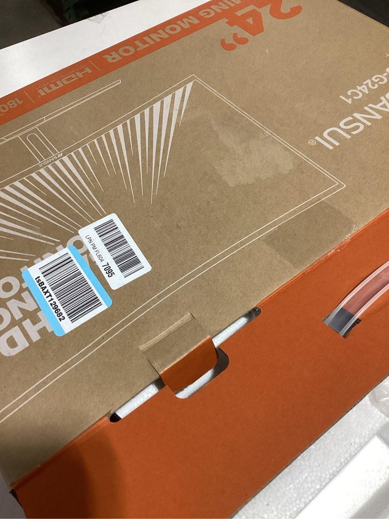 Condition photo showing Good Condition for SANSUI 24 Inch Curved Gaming Monitor up to 180Hz MPRT 1ms with Built-in Speakers,FHD 1080P Computer Monitor Freesync 130% sRGB HDR,HDMI DP Ports VESA Mount Metal Stand(ES-G24C1 HDMI Cable Included) 24" Curved/FHD/180Hz/Speakers 24" Curved/FHD/180Hz/Speakers