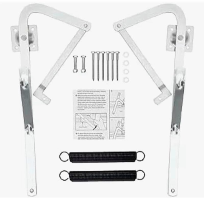 55-2 attic ladder hinge arms with springs -for attic ladder hinge manufactured after 2010 compatible