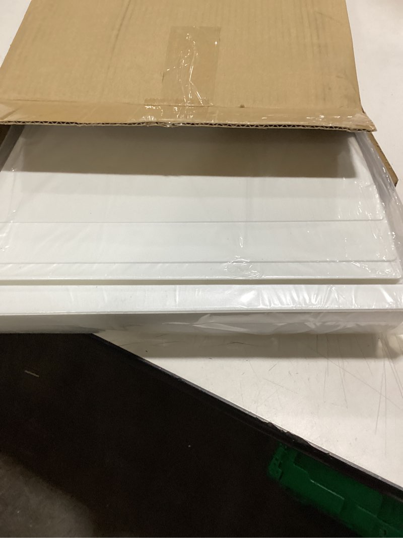 Condition photo showing Good Condition for 4 Pcs 11 x 17 Inch 3 Ring Binders 2 Inch Rings Heavy Duty View Plastic Flexible D Ring Binders Economy Holds 11" x 17" Paper for Artwork Blueprints, Office, Home, Work Places(White) 2 Inch White 4