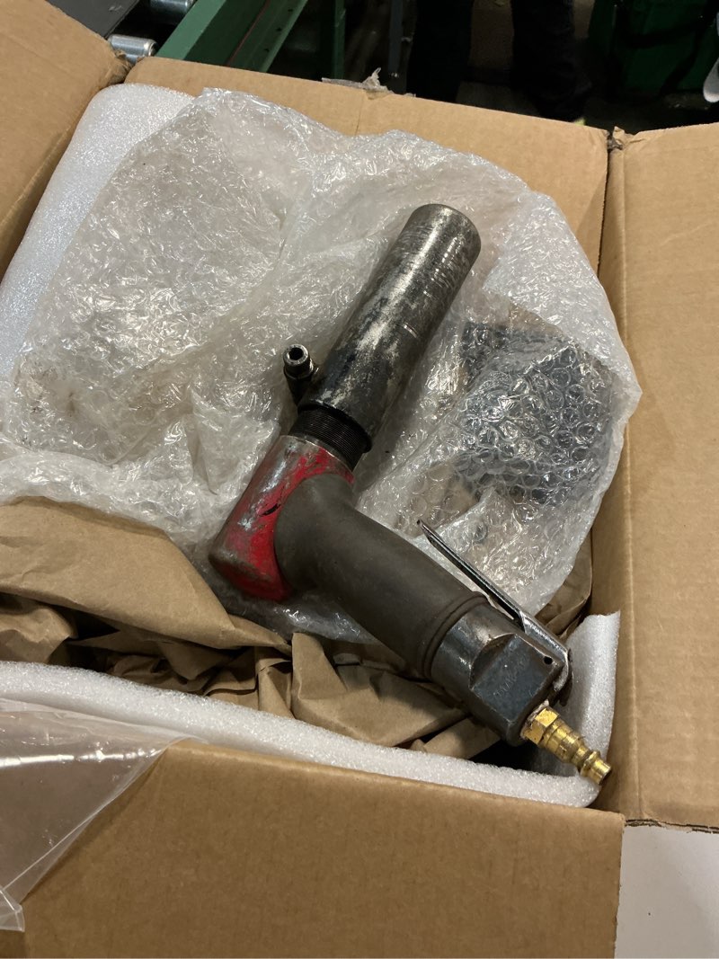 Condition photo showing As Is for autobrade red right angle air die grinder .4 hp - dynabrade