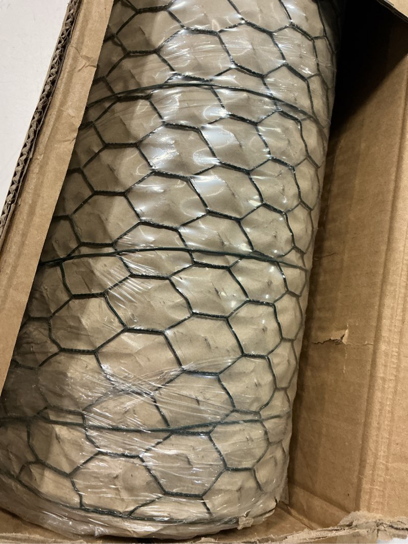 Condition photo showing New/Like New for chicken wire24inx150ft, premium chicken wire fencing, chicken wire mesh, green pvc coated metal wire fence, galvanized poultry netting barrier for floral arrangements/craft projects//rabbit green 24inx150ft