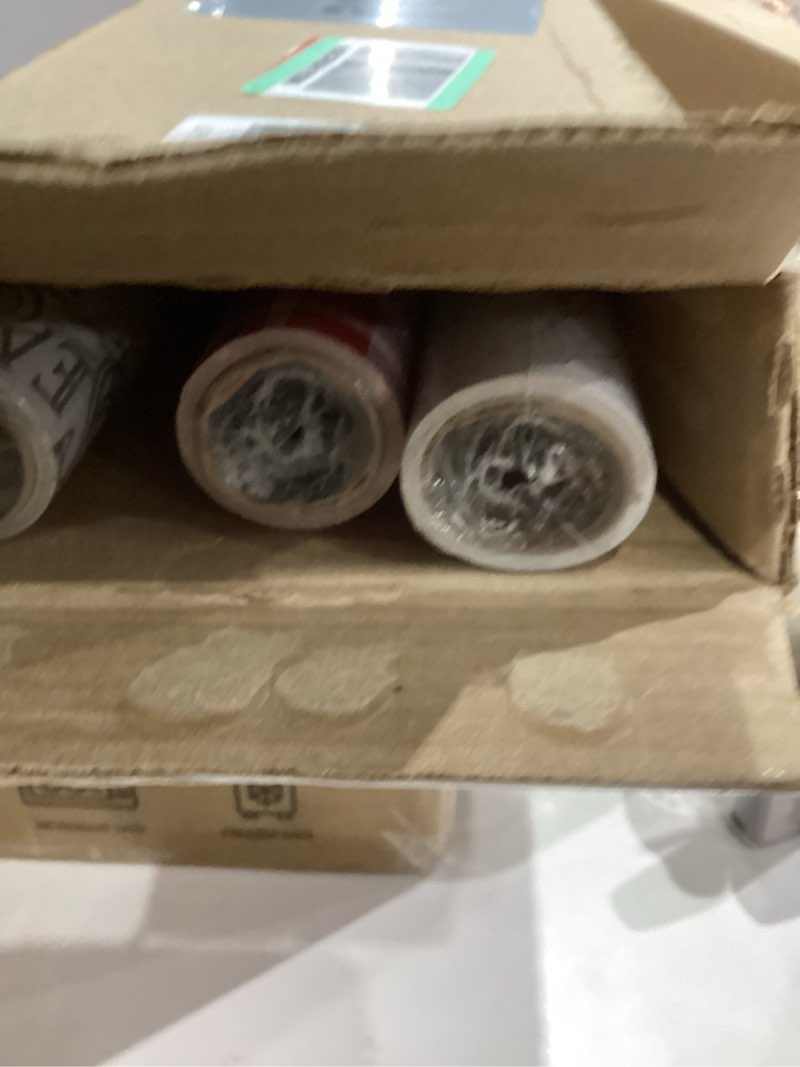 Condition photo showing New/Like New for Hallmark Holiday Wrapping Paper Rolls - Rustic Christmas Gift Wrap Paper (Set of 3 Reversible Rolls: 120 sq. ft. ttl.) Plaid, Barn, Red Truck, Moose, Woodland Scenes