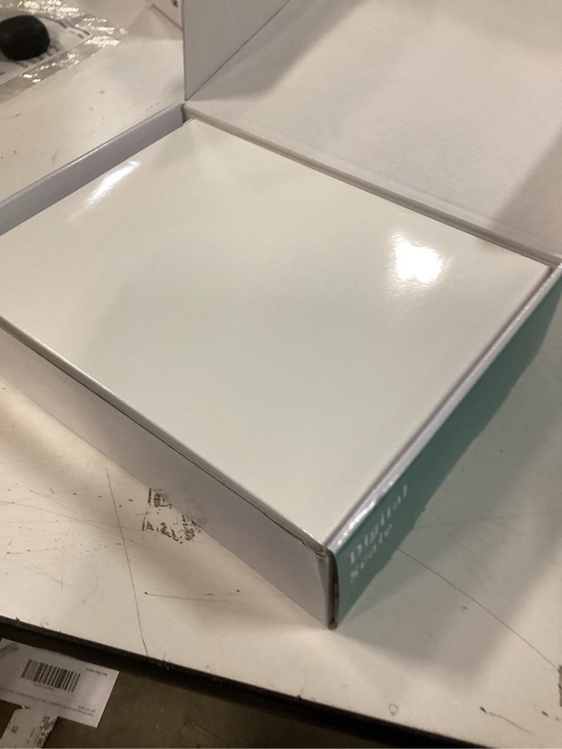 Condition photo showing New/Like New for BOMATA Large Kitchen Scale with 0.1g/0.001oz High Precision, 5kg/11lb Bakery Scale with% Percentage Function, USB Rechargeable, Full-View Angle LCD with Backlight, Stainless Steel Pan Black