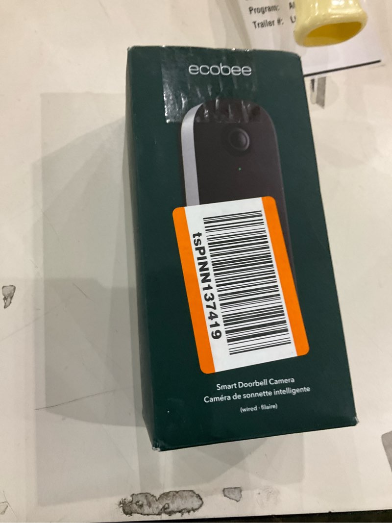 Condition photo showing New/Like New for ecobee Smart Video Doorbell Camera (Wired) - with Industry Leading HD Camera, Smart Security, Night Vision, Person and Package Sensors, 2-Way Talk, and Video & Snapshot Recording Smart Doorbell Video Camera