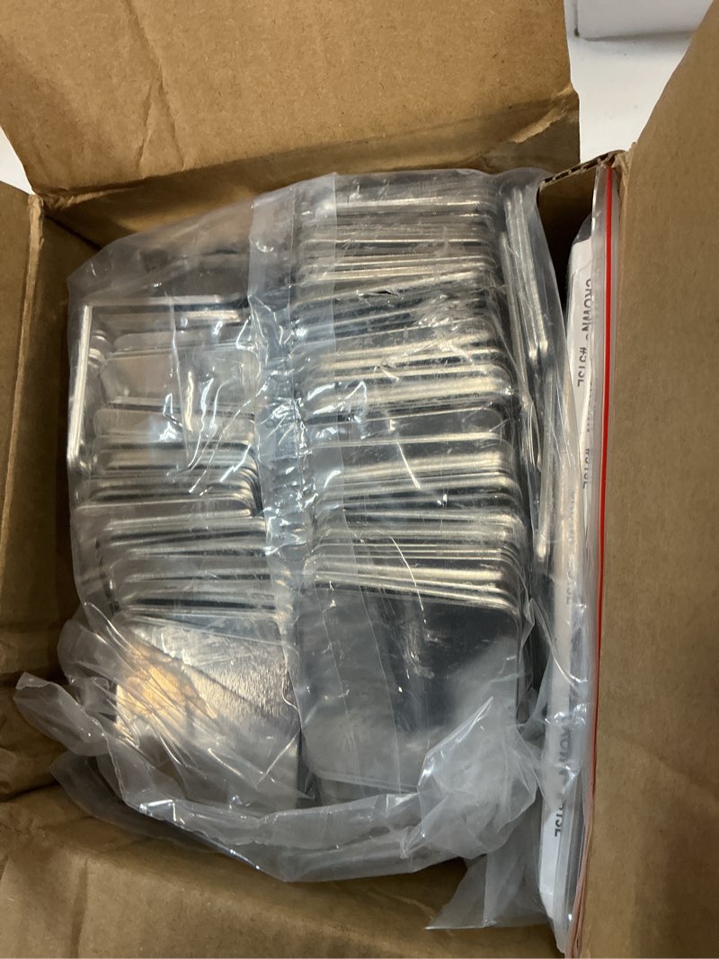 Condition photo showing Good Condition for happizza 100 sets 50mm/1.97 inch fridge magnet button maker supplies for square-shaped button maker machine 50mm, includes metal cover, plastic back cover, soft magnet, clear film&blank paper