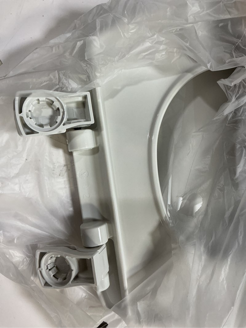 Condition photo showing As Is for Bemis 7300SLEC Slow Close Toilet Seat, Easy Clean Hinges and Durable Plastic Seat, Made in USA, Elongated, White