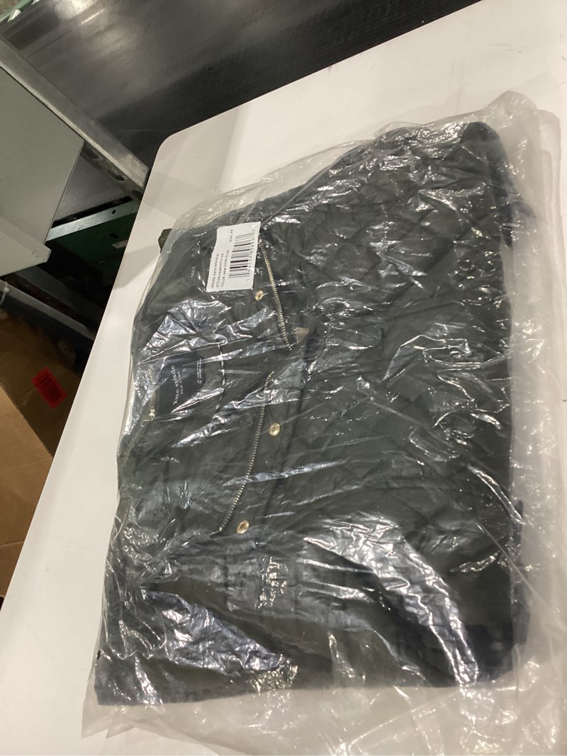 Condition photo showing Good Condition for kate spade new york womens Water Resistant Quilted Hooded Jacket With Adjustable Waist X-Small New Dark Olive