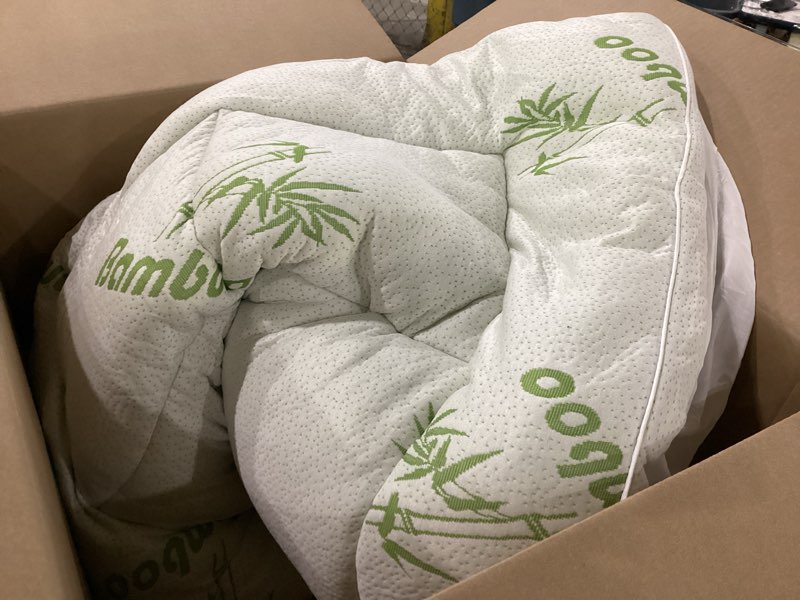 Condition photo showing As Is for mattress topper twin size, cooling extra thick breathable viscose made from bamboo mattress pad, soft quilted fitted mattress cover with 1000 gsm down alternative fill (8-21”deep pocket) white twin