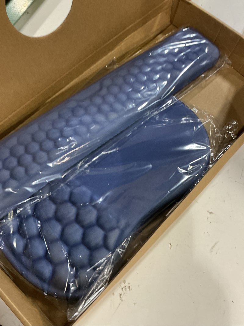 Condition photo showing New/Like New for hokafenle 2 in 1 ergonomic mouse pad wrist support & wrist rest for computer keyboard set, with relieve carpal tunnel pain massage bulge and full memory gel design (2in1 set, midnight blue) hk019-midnight blue
