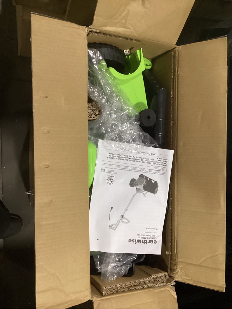 Condition photo showing New/Like New for Earthwise SN70016 Electric Corded 12Amp Snow Shovel, 16" Width, 430lbs/Minute 16-Inch, 12-Amp Corded
