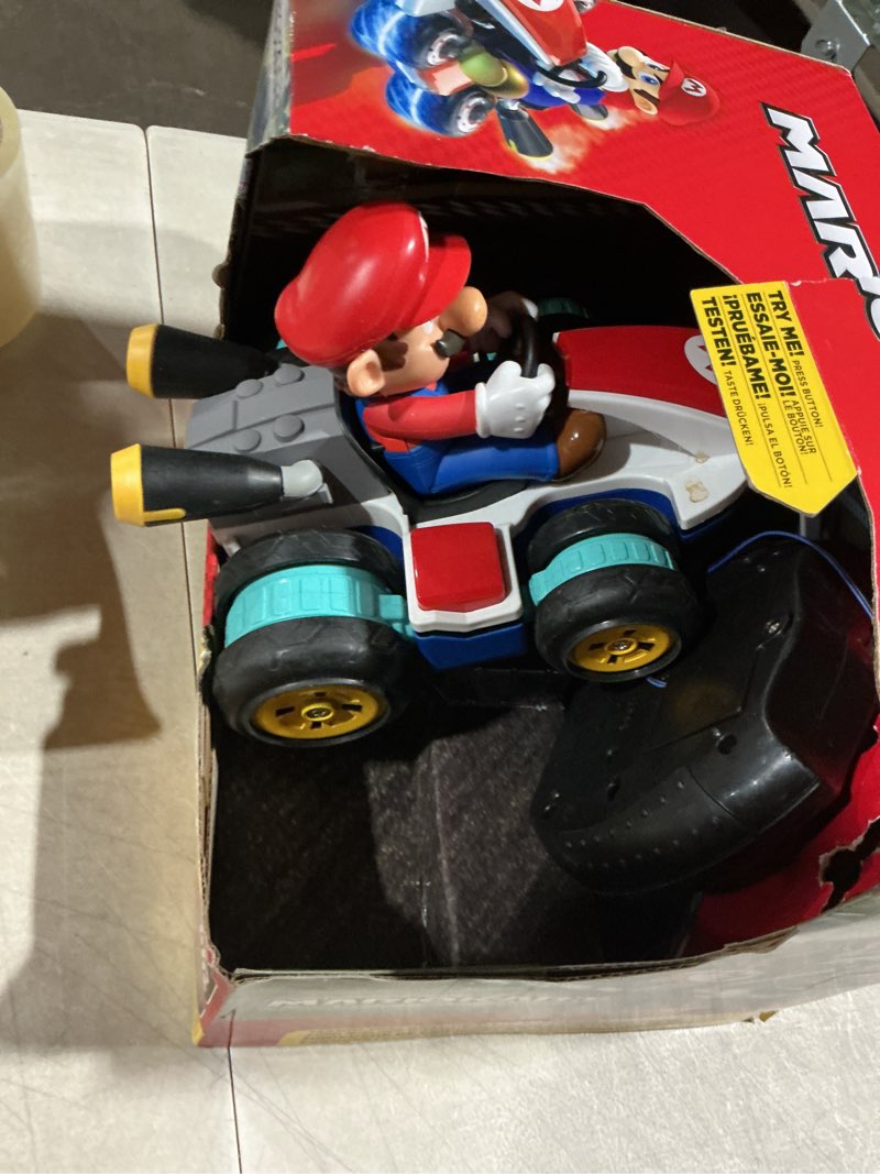 Condition photo showing As Is for super mari kart 8 mario anti-gravity mini rc racer 2.4ghz mario rc