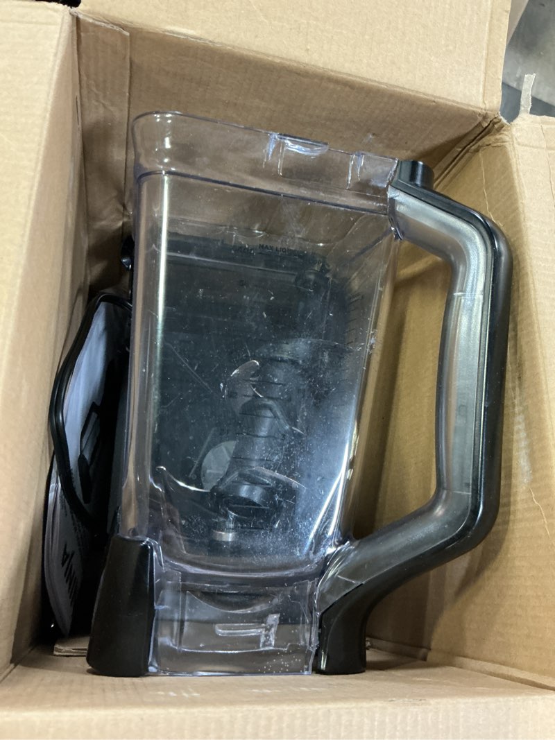 Condition photo showing As Is for Ninja BL610 Professional 72 Oz Countertop 1000-Watt Base and Total Crushing Technology for-Smoothies, Ice and Frozen Fruit, Black, Blender + Pitcher