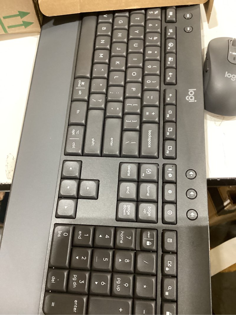 Condition photo showing New/Like New for Logitech Signature MK650 Combo for Business, Wireless Mouse and Keyboard, Logi Bolt, Bluetooth, SmartWheel, Globally Certified, Windows/Mac/Chrome/Linux - Graphite Combo w. Small Mouse Graphite
