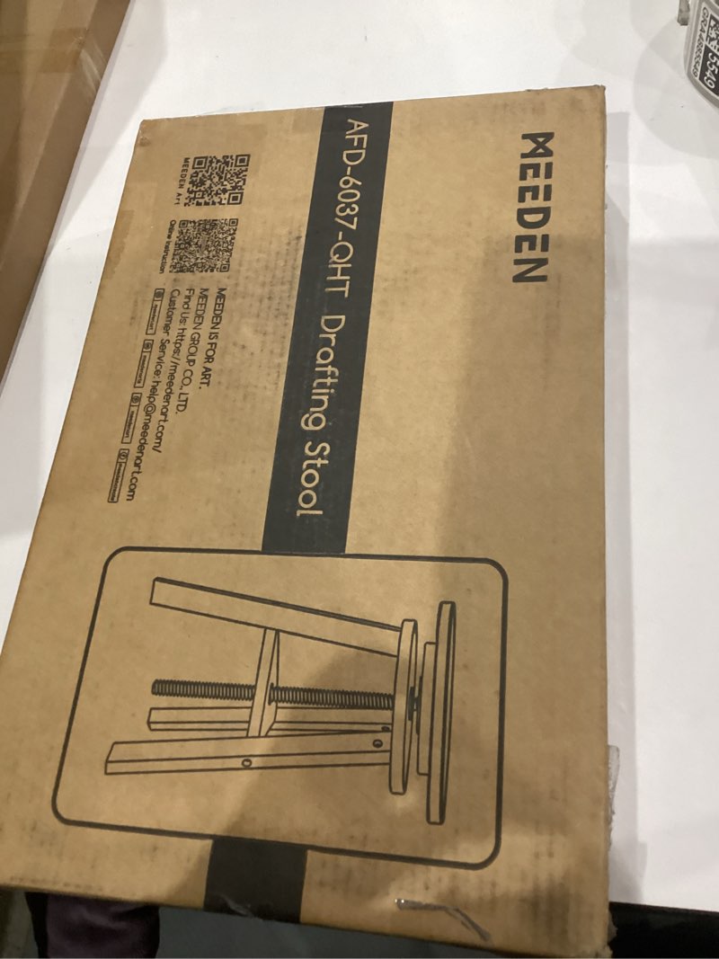 Condition photo showing New/Like New for MEEDEN Walnut Drafting Stool with Solid Beech Wood, Height Adjustable Artist Studio Stool, Bar Stool, Office & Kitchen Stool, Perfect for Studio, Home Use, Bars