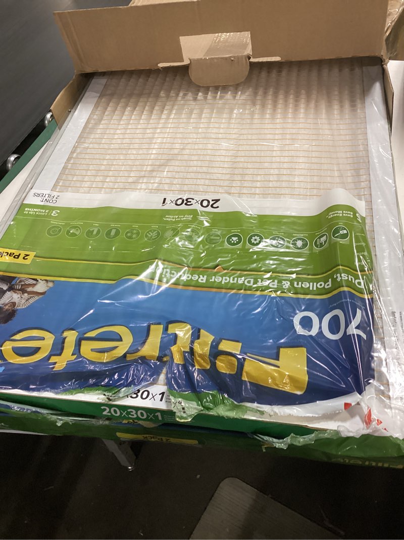 Condition photo showing Good Condition for filtrete 20x30x1 ac furnace air filter, merv 8, mpr 700, tough on pollen, easy on airflow, 3-month pleated 1-inch electrostatic air cleaning filter, 3-pack (actual size 19.880 x 29.880 x 0.8125 in)