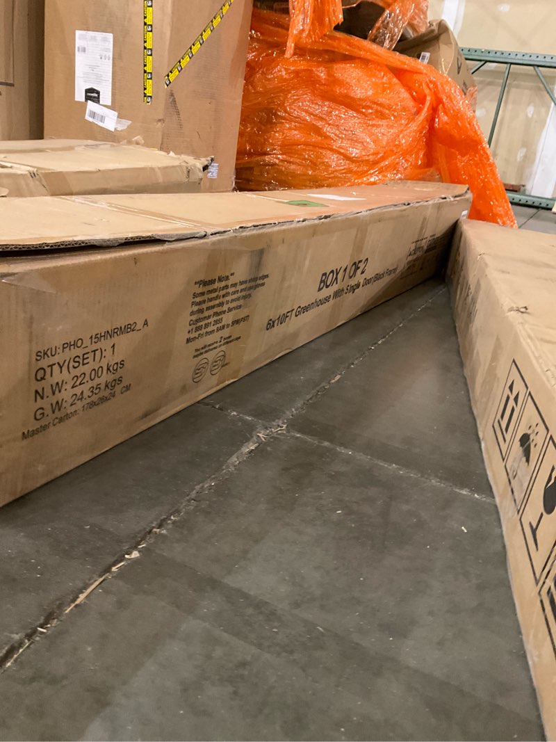 6x10 greenhouse parts, box1 of 2 incomplete