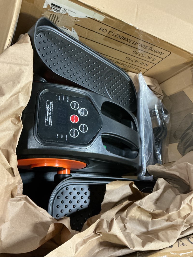 Condition photo showing Good Condition for Under Desk Elliptical Machine, Electric Elliptical Leg Exerciser for Seniors Fully Assembled, Quiet & Portable Electric Seated Pedal Exerciser with Remote Control & 12 Adjustable Speeds Small