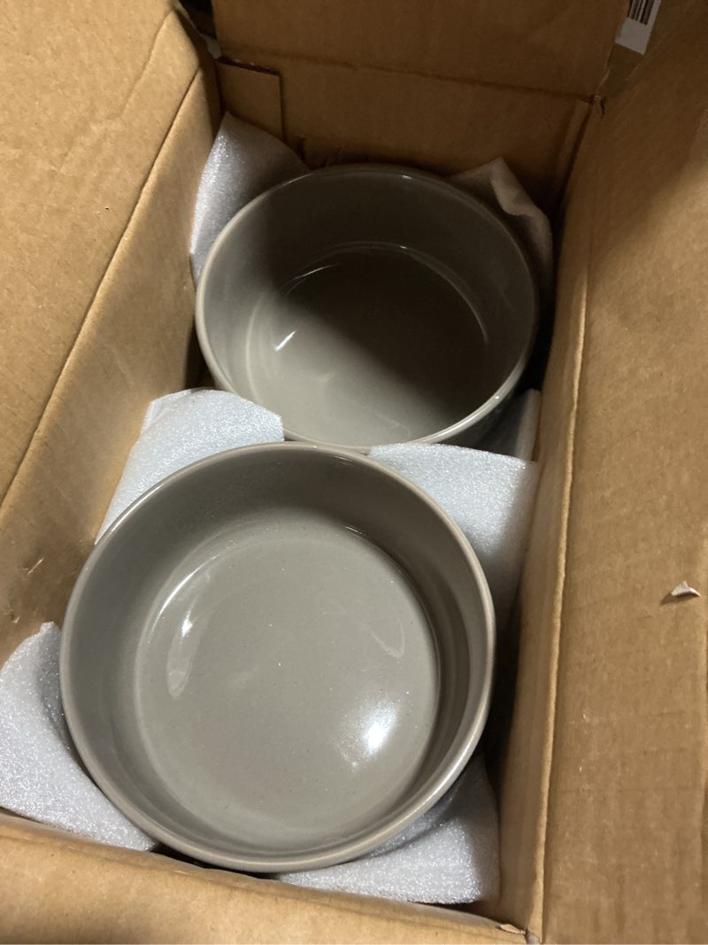 Condition photo showing As Is for malacasa plates and bowls sets, 12 pieces modern stoneware dinnerware set for 4 kitchen dinner set ceramic dishware dishes set microwave and dishwasher safe, brown, series tara 12 pcs (service for 4) brown