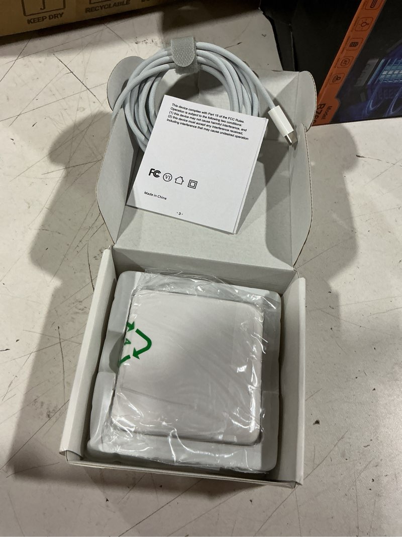 Condition photo showing Good Condition for 140w charger for macbook pro 16 14 inch mac air 15 13.6 inch m5 m4 m3 m2 m1 2026 2025 2024 2023 2022 2021, 6.6ft usb c to magnetic 3 cable, pd 3.1/3.0, compact, powerful magnetic, original quality sliver