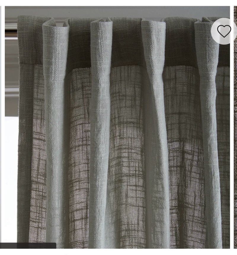 quince cotton sheer curtain set (set of 2)48”*84”