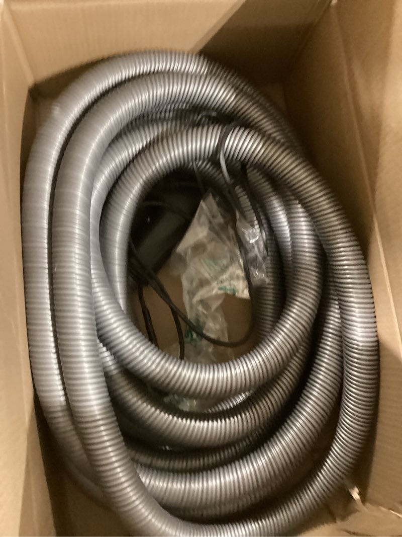 Condition photo showing Good Condition for OVO Universal Central Vacuum 35ft Dual Voltage Hose with Pigtail and ON-Off 3 Way Switch Control at The Handle - Compatible with Most inlets - Crushproof 35'