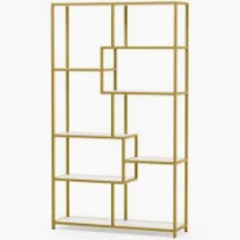Gold marble stand with shelves