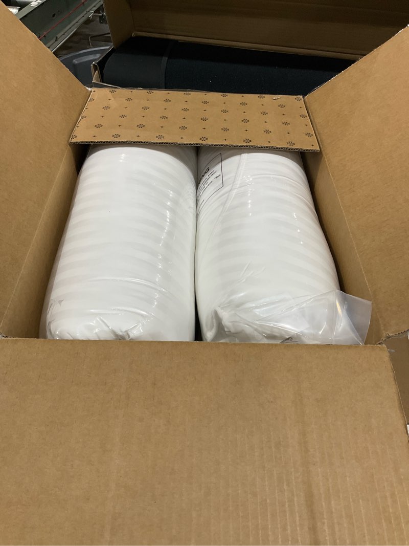 Condition photo showing New/Like New for beckham hotel collection bed pillows standard/queen size set of 2 - original soft down alternative pillow for sleeping - soft support for back, stomach or side sleepers queen / standard white