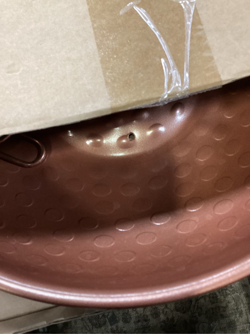 Condition photo showing New/Like New for shimeyao 11 inch brass-finished rain chain basin - aluminum alloy rain basin catcher with drainage holes & 20cm chain garden decor