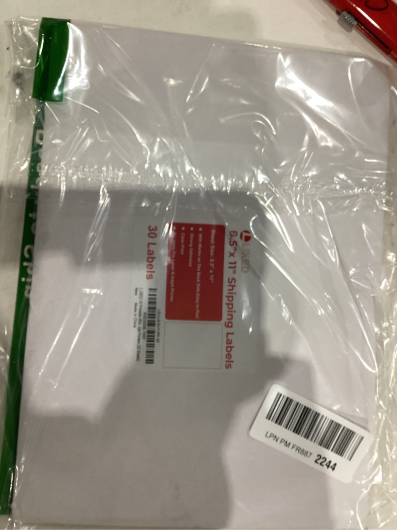 Condition photo showing As Is for L LIKED 30 Printable White Sticker Paper Full Sheet Label, Matte, 8.5" x 11" for Laser & Inkjet Printing (30 Sheets) 8-1/2" x 11" - 1 UP 30 Sheets