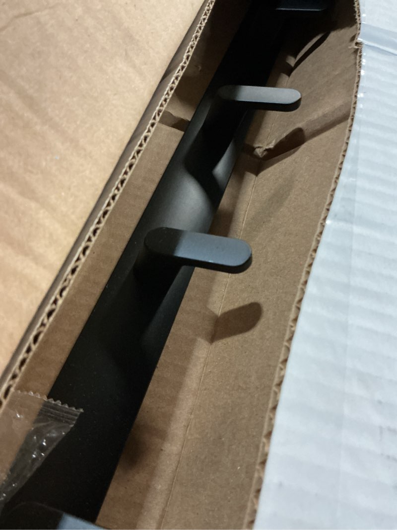 Condition photo showing As Is for wall mounted coat racks with 8 hooks hanging holder towel rack 29.7"x1.3" modern black hanging for clothes entryway bathroom (8 hooks)