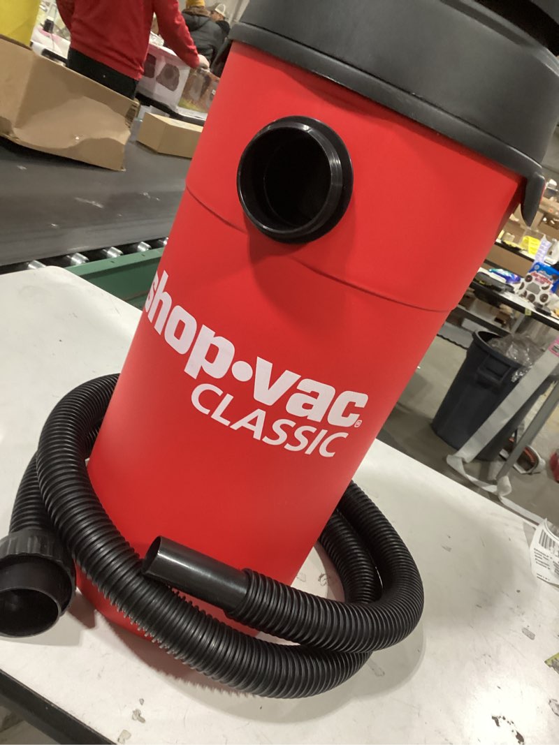 Condition photo showing Good Condition for Shop-Vac 5 Gallon 5.5 Peak HP Wet/Dry Vacuum, Wall Mountable Compact Shop Vacuum with 18+7Ft Long Hose & Attachments, Ideal for Jobsite, Garage, Car & Workshop. 9522236