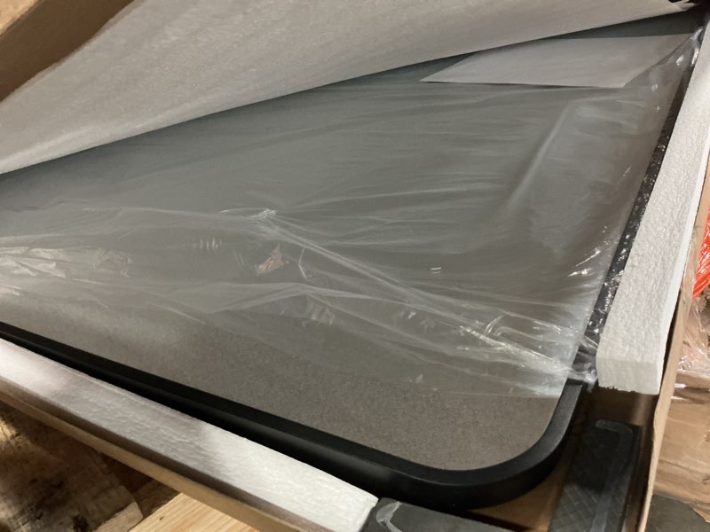 Condition photo showing Good Condition for Large Bathroom Mirror 72x36 Inches, Black Oversized Wall Mirror for 2 Sinks Aluminum Frame Full Length Rounded Corner Morndern Mirror for Bathroom Bedroom Entryway Living Room 72"L x 36"W