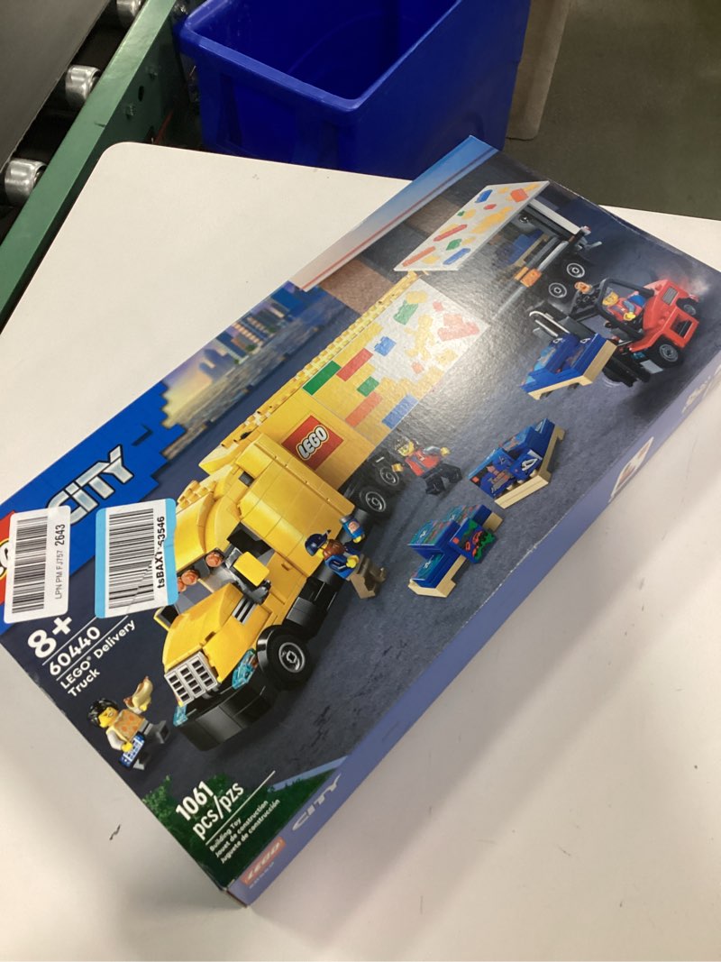 Condition photo showing New/Like New for LEGO City Yellow Delivery Truck Toy, Comes with a Semitruck Model, Forklift and 4 Minifigures for Pretend Play, Fun Birthday Gift Idea for Kids' 8 Years Old and Up, 60440