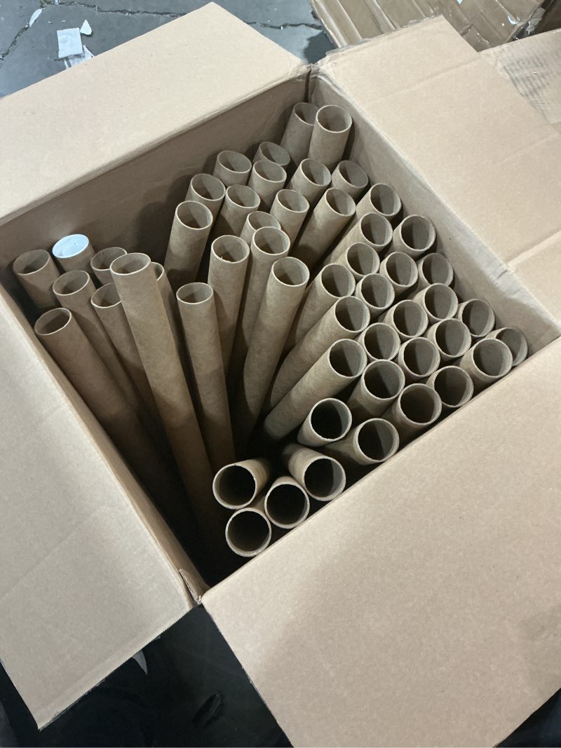 Condition photo showing Good Condition for 50 pack cardboard tubes for crafts - 1.57 x 11.81 inches - brown toilet paper empty rolls round thick tubes sturdy for classroom family handmade diy projects
