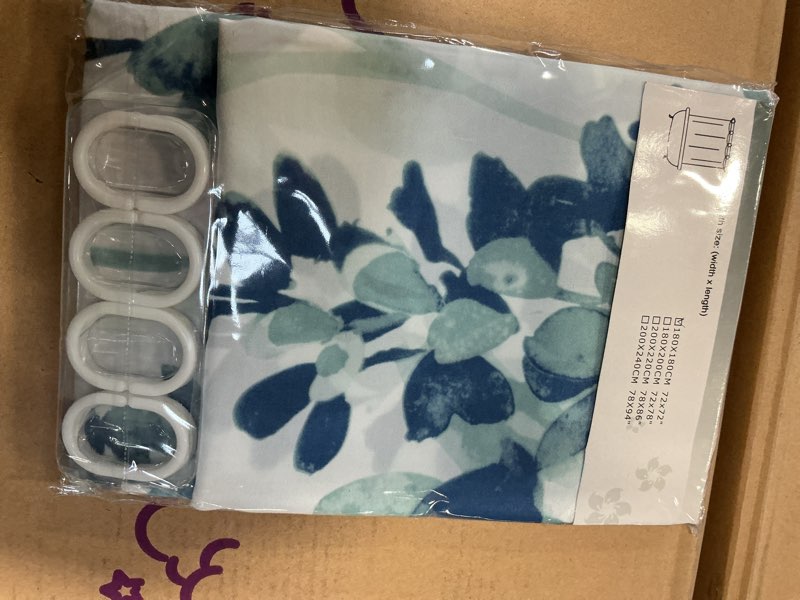 Condition photo showing New/Like New for Adasia 13 Piece Floral Shower Curtain Set Hooks 72x72