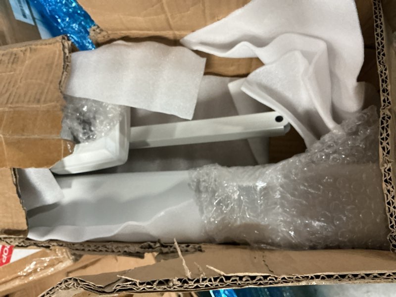 Condition photo showing Good Condition for hand rails for outdoor steps, 5 step handrail & indoor stair railing kit, railings for outdoor steps and hand rails for seniors for porch railing & deck hand rail, 4 to 5 steps white handrails white-straight 5 step 1