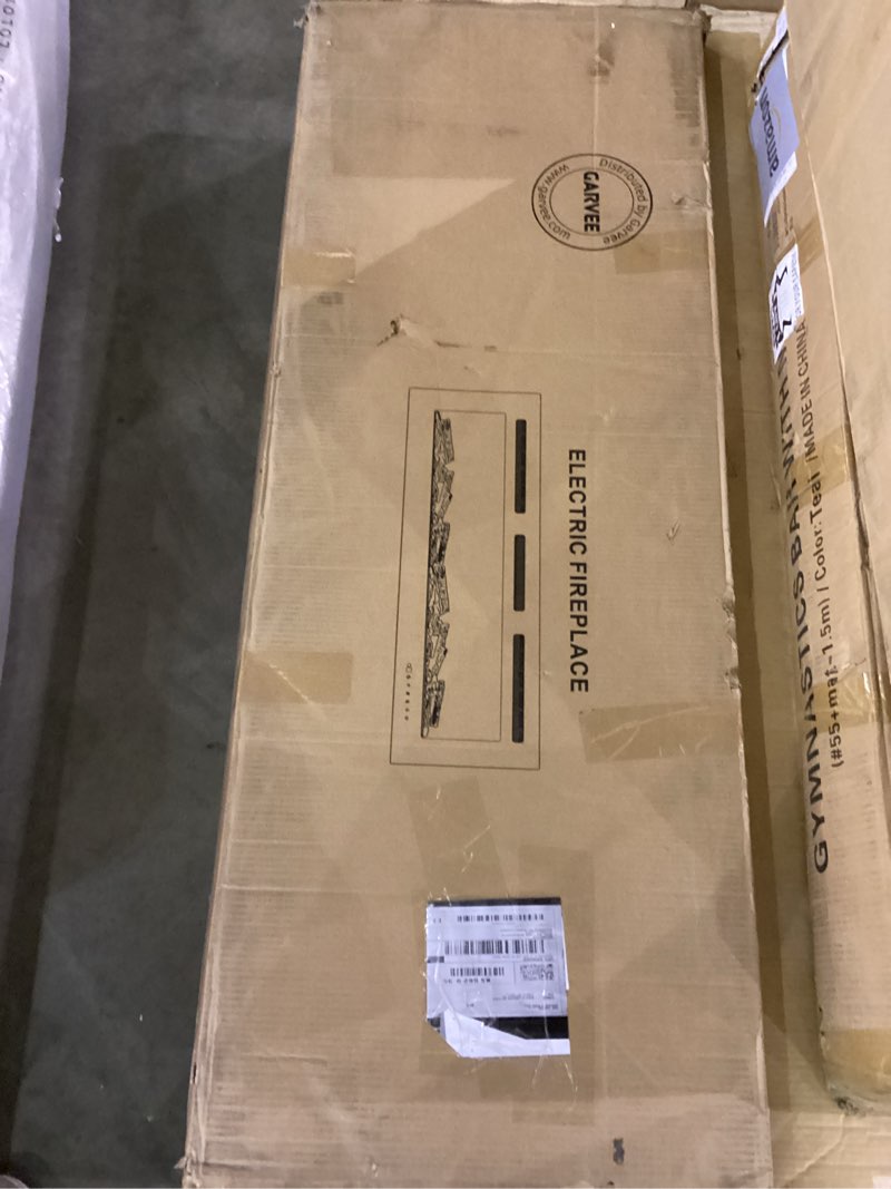 Condition photo showing As Is for Garvee 50Inch Electric Fireplace Inserts - Ultra Narrow Frame Wall Mounted Fireplaces with 3 Heating Modes, 12 Flame Colors, Remote Control/Timer, Low Noise 50 Inch