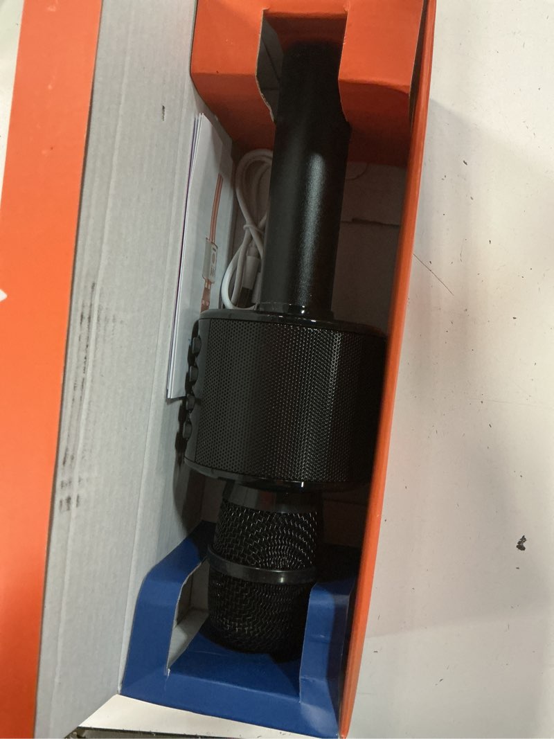 Condition photo showing Good Condition for bonaok wireless bluetooth karaoke microphone,3-in-1 portable handheld karaoke mic speaker machine home party birthday for all smartphones q37 (black)