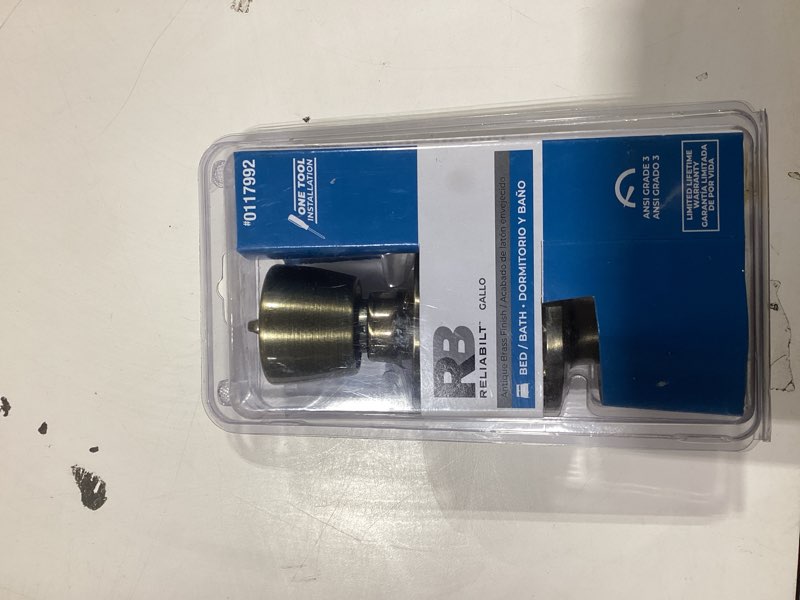 Condition photo showing Good Condition for Gatehouse Gallo Antique Brass Interior Bed/Bath Privacy Door Knob