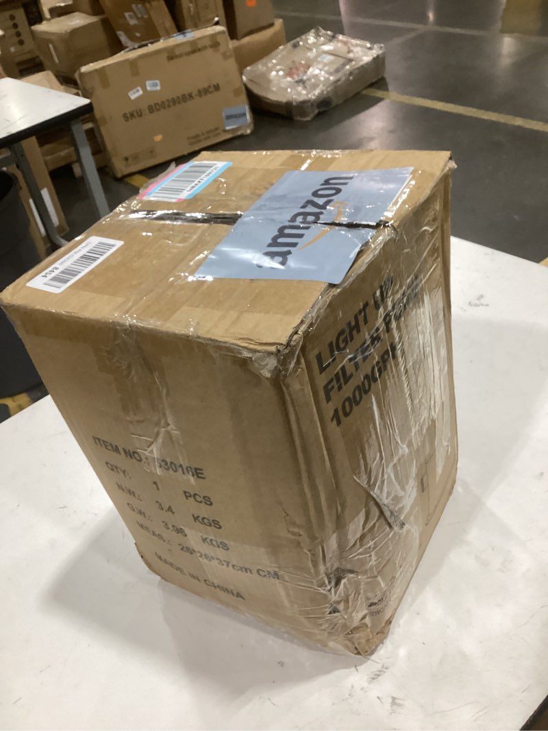 Condition photo showing As Is for this item is a bestway above ground pool filter pump (model 53016e), which includes flexible, white, corrugated plastic hoses for water circulation.