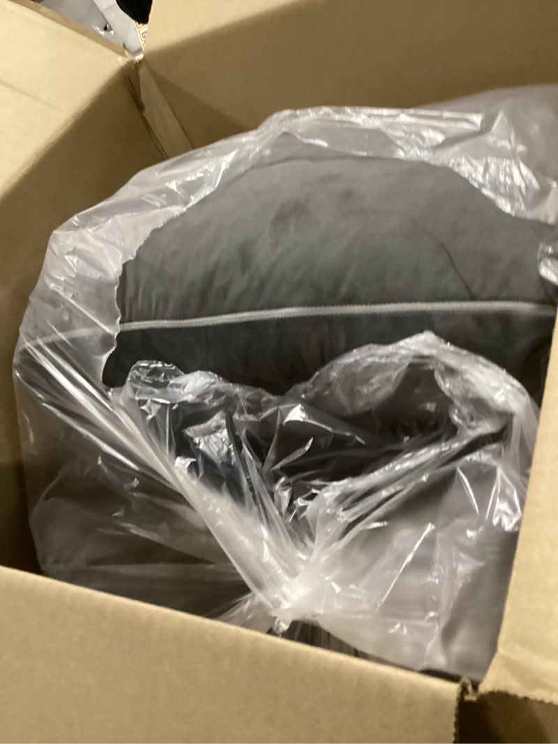Condition photo showing Good Condition for similar to hpto) invenho medium dog beds for medium dogs washable, rectangle dog bed medium size dog, orthopedic dog bed, warming soft calming sleeping puppy bed durable pet bed with anti-slip bottom m(30\"x24\"x9\") m (30\"x24\"x9\") grey