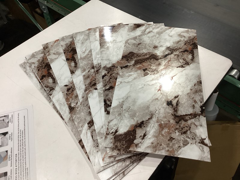 Condition photo showing New/Like New for 10 pcs peel and stick backsplash,self adhesive marble wall tile,pvc wall panels,3d tiles for bedroom,bathroom,living room,lobbies 23.6"x11.8" style11 10pcs