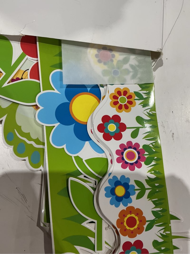 Condition photo showing Good Condition for faccito 98 pcs spring bulletin board decorations set, spring is in the air classroom decor, colorful flower butterfly cutouts for bulletin board, seasonal school nursery wall door teacher supplies